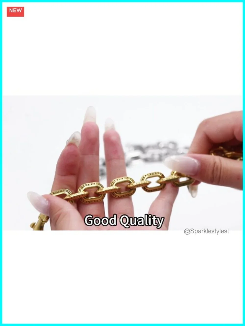 Zinc Alloy Bag Charm Chain Purse Extender Snap Hook Link 10
